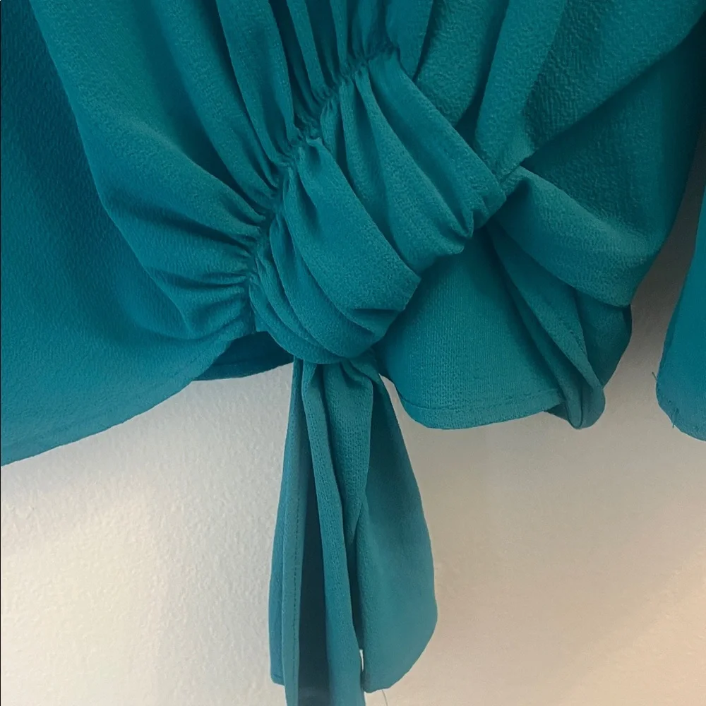 Juicy Teal V-Neck Women's Top